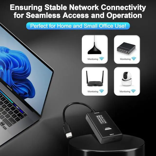 Alt view image 3 of 5 - Wi-Fi IP Enabled Remote DC Power Switch (USB Type-C Plug) with Auto Reboot, Integrated Power Metering, Manage via Free APP & Cloud (Scalable). Ideal for Homes & Small Offices.