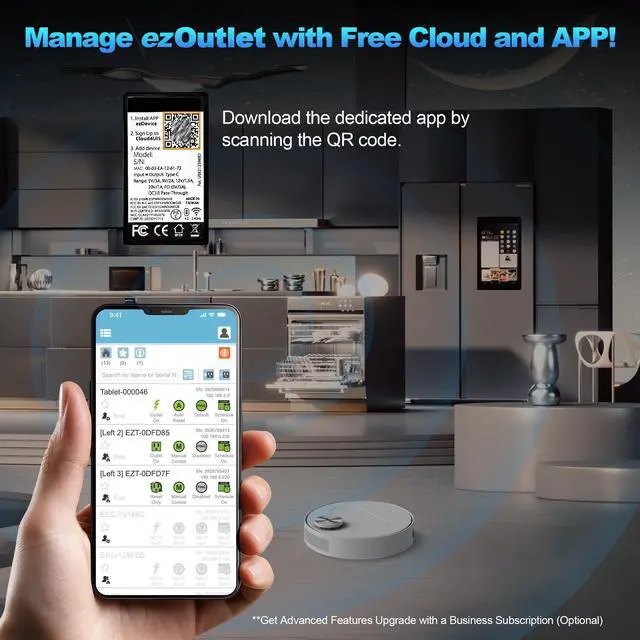 Alt view image 4 of 5 - Wi-Fi IP Enabled Remote DC Power Switch (USB Type-C Plug) with Auto Reboot, Integrated Power Metering, Manage via Free APP & Cloud (Scalable). Ideal for Homes & Small Offices.