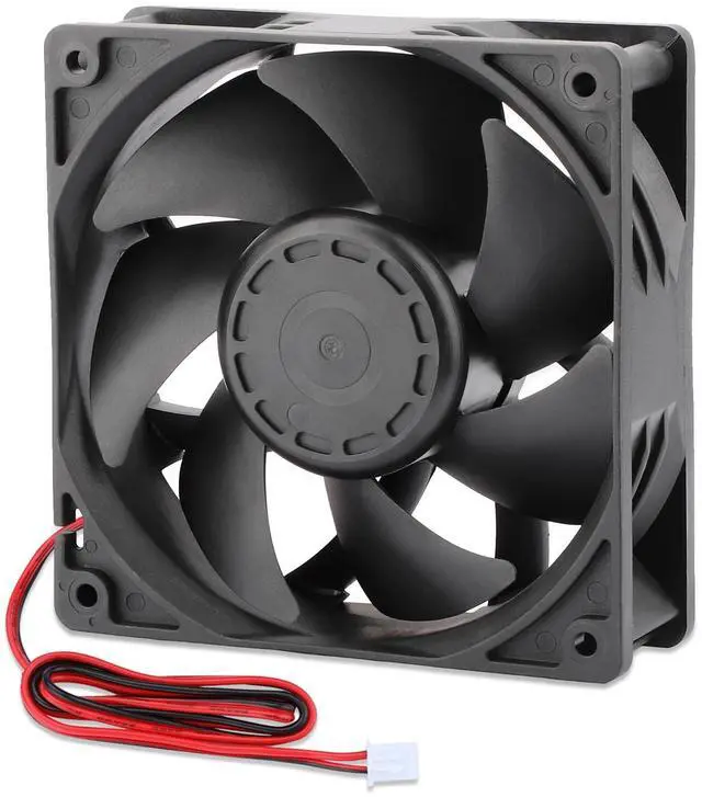 Alt view image 4 of 5 - 2 Pack Wathai IP67 Waterproof 120x120x38mm 24V DC 120mm Fan 2 Pin Dual Ball Case Fans Efficient and Reliable Cooling for Plasma Cutters, PC