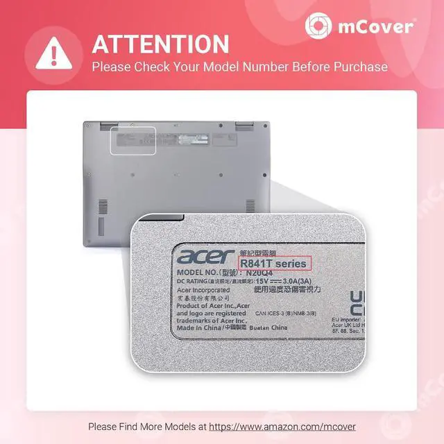 Alt view image 4 of 5 - mCover Case Compatible for 2021~2022 13.3" Acer Chromebook Enterprise Spin 513 R841T Series Convertible Notebook Computer ONLY (NOT Fitting Other Acer Models) - Blue