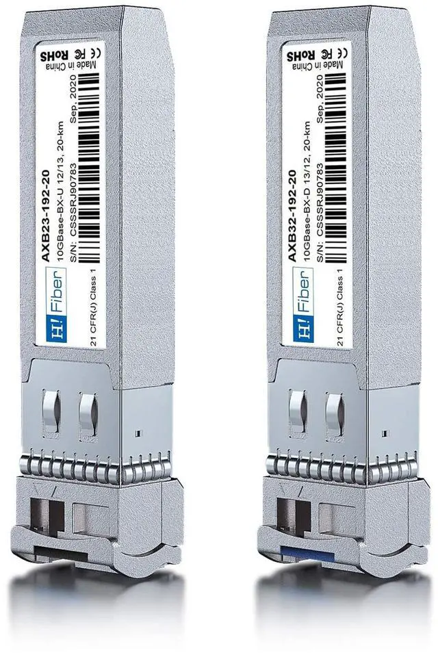 Main image of H!Fiber.com 10G SFP+ Bidi Transceiver, 10GBase-BIDI 1270nm/1330nm SMF, a Pair of Single Mode SFP+ Moduleup to 20 km, Compatible with Ubiquiti UniFi 10GBASE-BX20-U and More