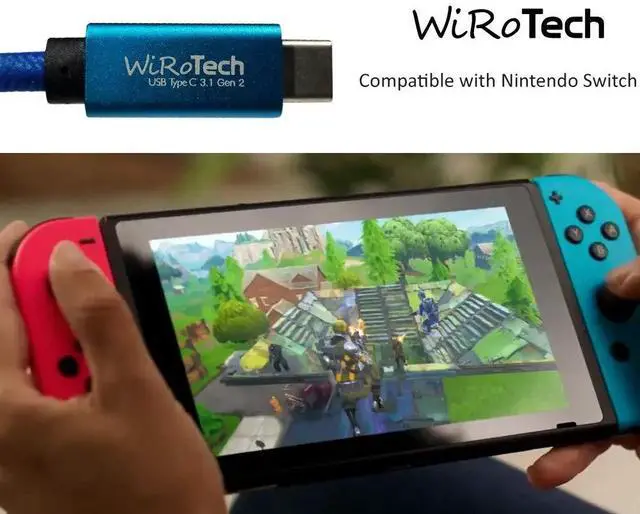 Alt view image 4 of 4 - WiRoTech Samsung Galaxy S22 Compatible Charging Cable, USB C 3.1 Gen2 10Gbps, Samsung S21 S20 Note, Meta Quest 2, Compatible with MacBook iPad and PC (Blue, 10 Feet)