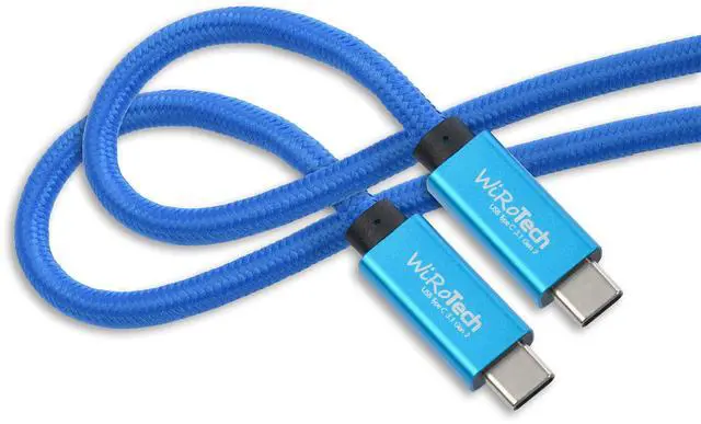 Alt view image 2 of 4 - WiRoTech Samsung Galaxy S22 Compatible Charging Cable, USB C 3.1 Gen2 10Gbps, Samsung S21 S20 Note, Meta Quest 2, Compatible with MacBook iPad and PC (Blue, 10 Feet)