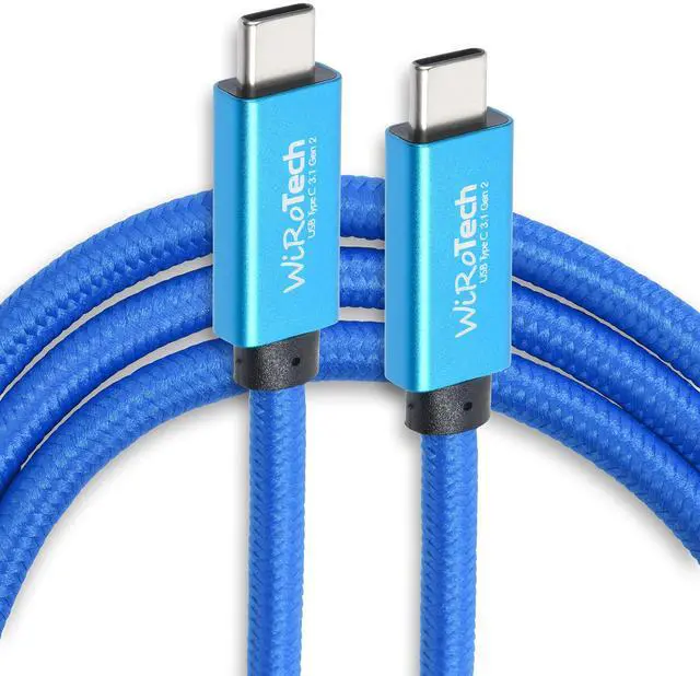 Main image of WiRoTech Samsung Galaxy S22 Compatible Charging Cable, USB C 3.1 Gen2 10Gbps, Samsung S21 S20 Note, Meta Quest 2, Compatible with MacBook iPad and PC (Blue, 10 Feet)