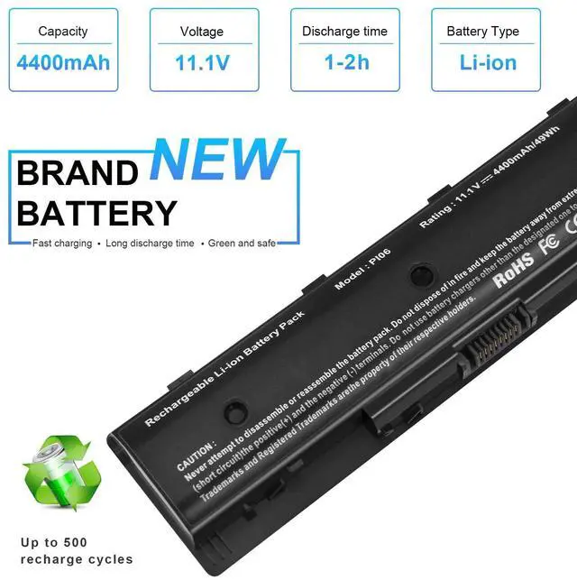 Alt view image 3 of 5 - Futurebatt PI06 PI09 710416-001 710417-001 Laptop Battery for HP Pavilion 14-E000 15 15-E000 15t-e000 17-E000 Envy 14 15 15T 17 M7 Touchsmart 17-J000 Notebook