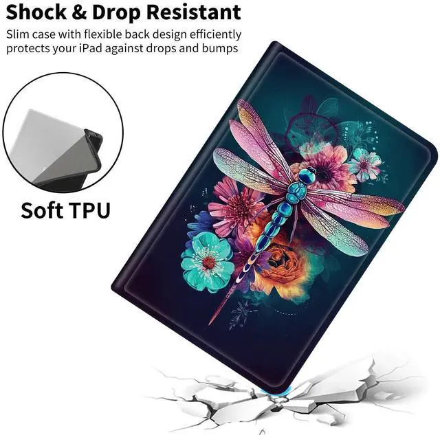Alt view image 2 of 5 - Case for Amazon Kindle Fire Max 11 Tablet (13th Generation, 2023 Release) 11", Slim PU Leather Stand Cover with Auto Wake/Sleep for All-New Fire 11 Max Tablet,Beautiful Dragonfly
