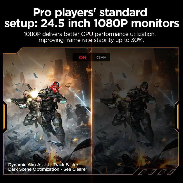 Alt view image 4 of 4 - KOORUI 24.5 Inch Gaming Monitor, 1ms, 320Hz Monitor, HDR400, 95% DCI-P3, IPS Display, Adaptive Sync Compatible, Tilt Vertical Height Adjustable, VESA Mount 75x75mm, HDMI & DisplayPor,G2511E