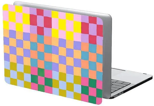 Alt view image 3 of 5 - SEized Compatible with MacBook Air 15.3 inch Case 2023 Release M2 A2941,Happy Colorful Checkerboard Hard Plastic Shell Cover Case
