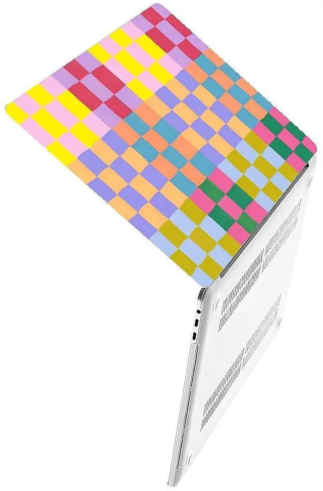 Alt view image 4 of 5 - SEized Compatible with MacBook Air 15.3 inch Case 2023 Release M2 A2941,Happy Colorful Checkerboard Hard Plastic Shell Cover Case