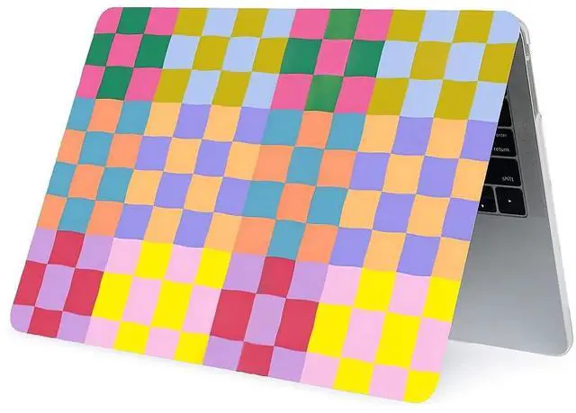 Alt view image 5 of 5 - SEized Compatible with MacBook Air 15.3 inch Case 2023 Release M2 A2941,Happy Colorful Checkerboard Hard Plastic Shell Cover Case