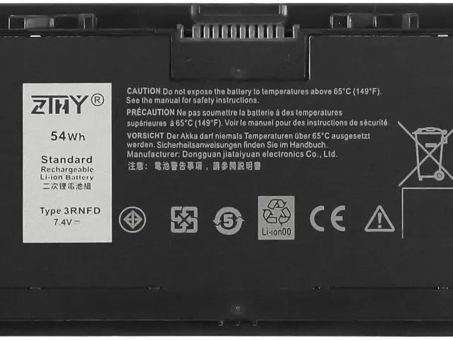 Alt view image 4 of 5 - ZTHY 54Wh 3RNFD Laptop Battery Replacement for Dell Latitude 14 E7420 E7440 E7450 Series Notebook 34GKR 03RNFD V8XN3 G95J5 0909H5 5K1GW K8J43 CJW7D 451-BBFV 451-BBFT 451-BBFY 7.4V 4-Cell