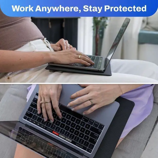 Alt view image 5 of 5 - DefenderShield Laptop Pad for EMF Protection  DefenderPad EMF Blocker Pad That Protects from Battery & Wireless RF Emissions  Durable, Non-Slip Design for Laptops Up to 15  Black