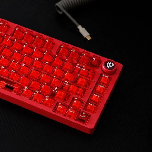 Alt view image 4 of 5 - 114 Keys Transparent Keycaps PC Cherry Profile Red Crystal Clear Keycap Set Fit for Cherry Mx Switches Mechanical Keyboard