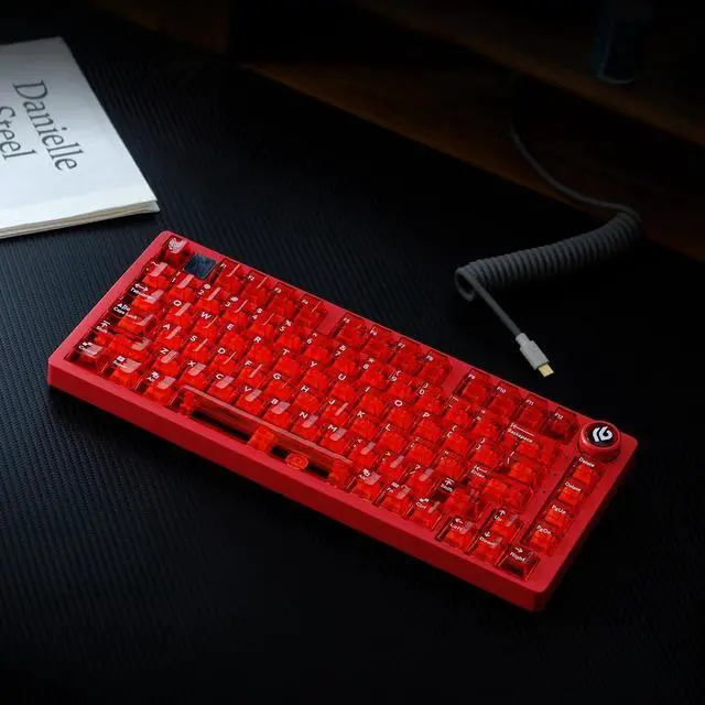 Alt view image 5 of 5 - 114 Keys Transparent Keycaps PC Cherry Profile Red Crystal Clear Keycap Set Fit for Cherry Mx Switches Mechanical Keyboard