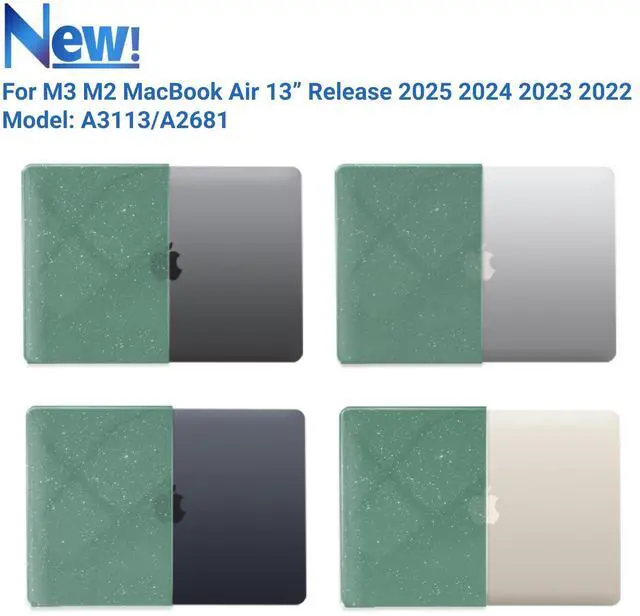 Alt view image 4 of 5 - IBENZER Compatible with 2025 2024 2023 2022 MacBook Air 13 inch Case M4 A3240 M3 A3113 M2 A2681, Hardshell Case & KeyboardCover & ScreenFilm for Mac Air 13.6, Star MTGN, KK-S-MTGN+2