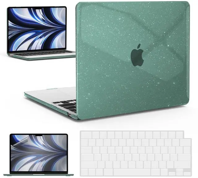 Main image of IBENZER Compatible with 2025 2024 2023 2022 MacBook Air 13 inch Case M4 A3240 M3 A3113 M2 A2681, Hardshell Case & KeyboardCover & ScreenFilm for Mac Air 13.6, Star MTGN, KK-S-MTGN+2