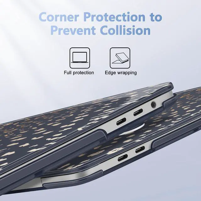 Alt view image 3 of 5 - May Chen for MacBook Pro 16 inch A2141 2020 2019 Release, Screen Protector & Keyboard Cover Plastic Soft-Touch Case for MacBook Pro 16-inch with Touch Bar & Touch ID - Leopard Print