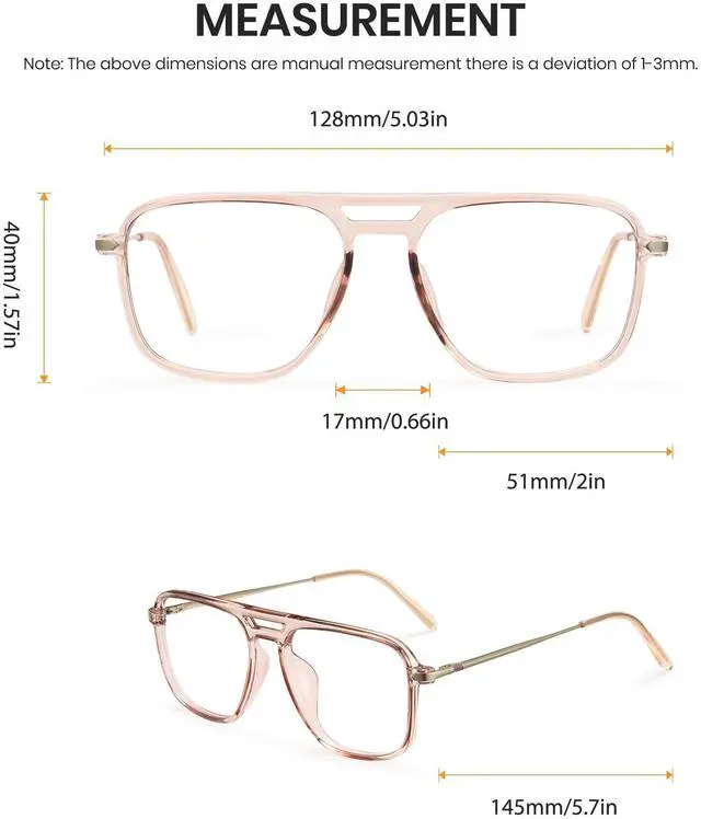 Alt view image 3 of 5 - Cyxus Aviator Blue Light Blocking Glasses for Women Men TR90 Frame Pilot Retro Style Computer Gaming Anti Eye Strain 8186