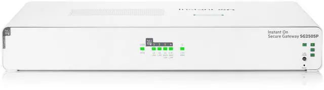 Alt view image 2 of 5 - HPE Networking Instant On Secure Gateway SG2505P 5-Port 2.5G Smart-Managed Gateway with PoE, 2X 2.5GBase-T, 3X 1GBase-T, 60W PoE Class 4, US Cord (S0G34A#ABA)