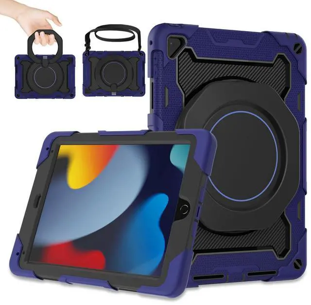 Main image of ROISKIN for iPad 6th 5th Generation Case 9.7 Inch, Pro 9.7, Air 2 with 360 Kickstand Hand Strap [Screen Protector, 15ft Drop Protection] Heavy Duty Air 2 /Pro 9.7 / iPad 6th 5th Gen Case for Kids