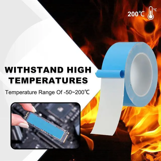 Alt view image 5 of 5 - PATIKIL Thermal Adhesive Tape, 2 Rolls 25m x 30mm x 0.2mm Double Side Adhesive Thermal Conductive Tape for Heatsink LED GPU Modules Computer CPU IC Chip, Blue