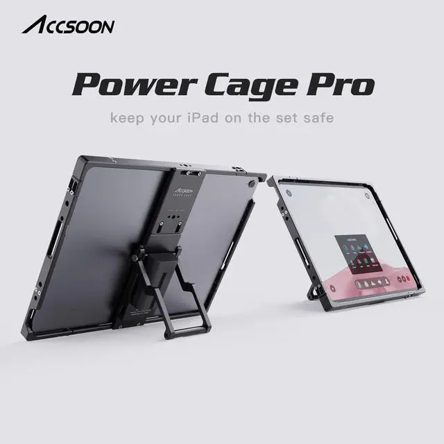 Alt view image 2 of 5 - Accsoon Power Cage Pro for Video Stabilizer for iPad 12.9 inch Videomaker iPad for Monitoring Film-Maker Compatible with Ipad 1st/2nd/3rd/4th/5th Generation