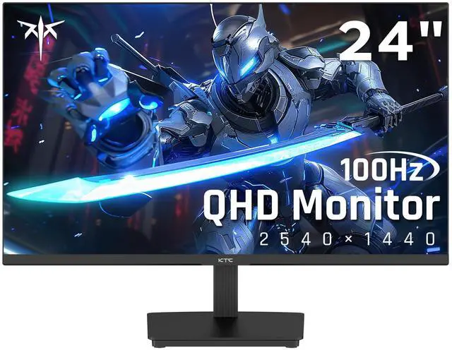 Main image of KTC 24 Inch QHD 2560x1440 IPS Computer Monitor, 100Hz Zero-Frame 2K Gaming Office Monitor, Adaptive Sync, HDR10, VESA, Tilt Adjustable, Low Blue Light, DisplayPort, HDMI, H24T27