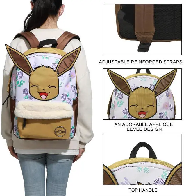 Alt view image 2 of 5 - Pokémon Eevee All-Over Print Characters 17" Adult Backpack