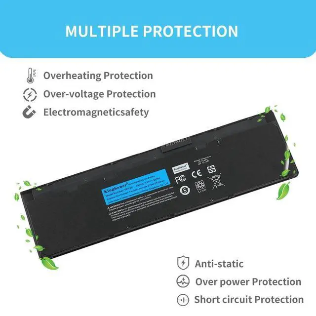 Alt view image 4 of 5 - KingSener VFV59 52WH Laptop Battery for Dell Latitude E7240 E7250 Ultrabook Notebook WD52H KWFFN GD076 9C26T GVD76 HJ8KP NCVF0 J31N7 451-BBFW 451-BBFX DL011311-PLP22G01 PT1 X01 7.6V