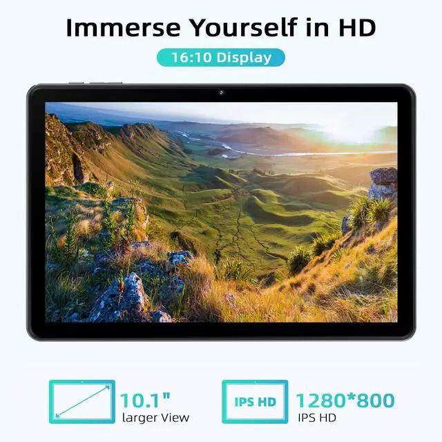 Alt view image 4 of 5 - 10 Inch Tablet Android 15 Tablets with Octa-core Cortex,18GB RAM 128GB ROM/1TB TF,Widevine L1,Gaming Tablet HD Display Touchscreen,Dual Speakers,8MP+5MP,5G WiFi,6000mAh Bluetooth,GMS,Face unlock