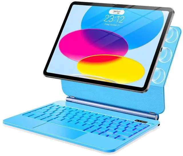 Main image of ALIWLHOF for iPad 10th & 11th (A16) Generation Case with Keyboard  Magic-Style Magnetic Keyboard Case for iPad 11 inch 2025&10th Gen (Blue)