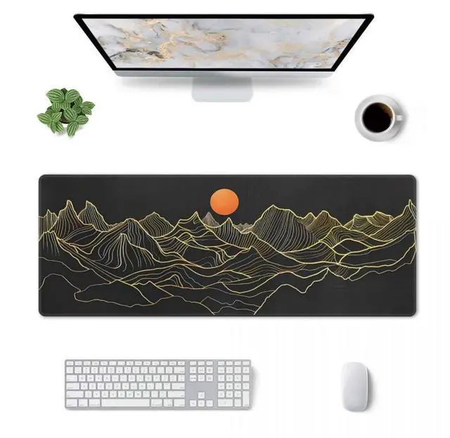 Main image of CANFLASHION Desk Pad,Office Desk Mat 31.5"×11.8" Large Gaming Mouse Pad,Durable Extended Computer Mouse Pad,Waterproof Thick Big Mouse Pads with Non-Slip Rubber Base Office Home Black Mountain Sunset