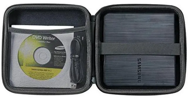 Alt view image 5 of 5 - Caseling Hard Case - 7.2"x7.2"x2.2" - for External USB, DVD, CD, Blu-ray Rewriter/Writer and Optical Drives - Portable Carrying Travel Storage Case - EVA ProtectionBlack