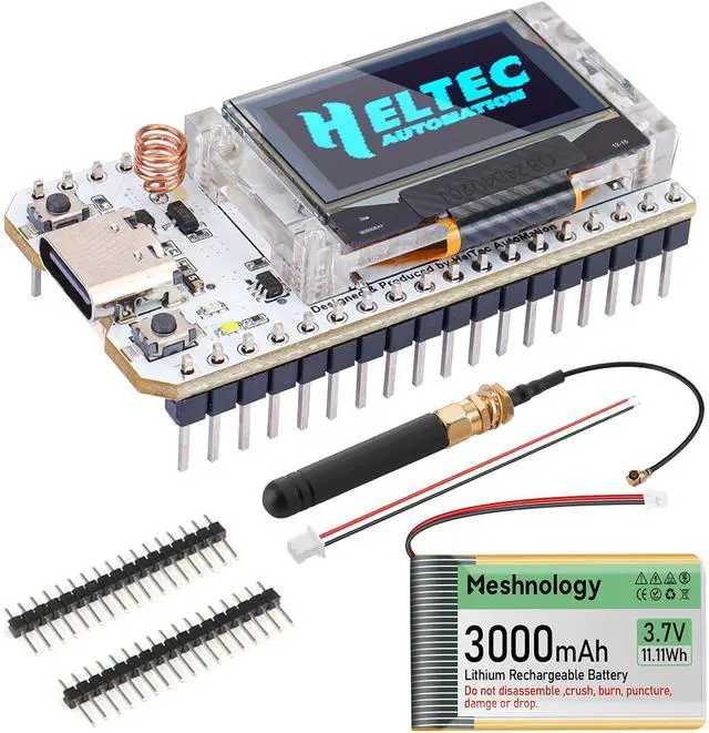Main image of ESP32 LoRa V3 Development Board with 3000mAh Battery Set - with 823-928MHz Antenna and SX1262 LoRa V3 Devices for Meshtastic Ar duino LoRawan IOT
