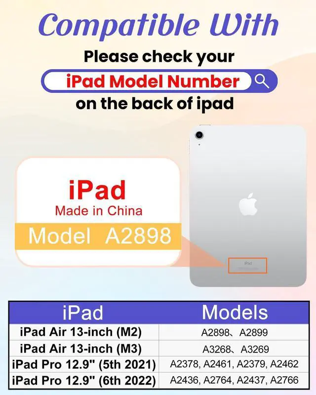 Alt view image 2 of 5 - Kidcube for iPad Air 13 Inch Case (M3/M2)/for iPad Pro 12.9 Cases 6th/5th (2022/2021) - Women Girls Kids Cute Rotating Stand Folio Cover with Pencil Holder & Card Slot Design Kawaii Cartoon Dog Cover