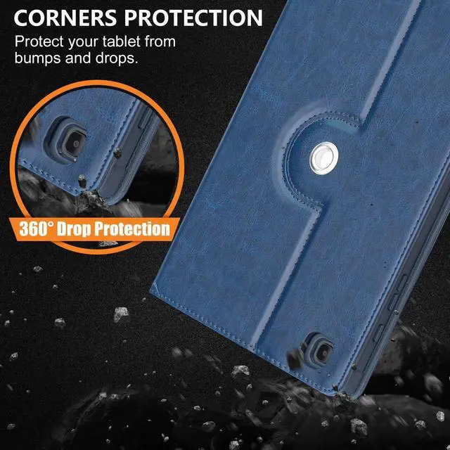 Alt view image 5 of 5 - Yiernuo Case for Samsung Galaxy Tab S6 Lite 10.4 Inch 2024 2022 2020 Tablet SM-P620 P625 P613 P619 P610 P615,360° Rotating Transparent Back Shell Protective Case with Auto Wake/Sleep Function,DarkBlue