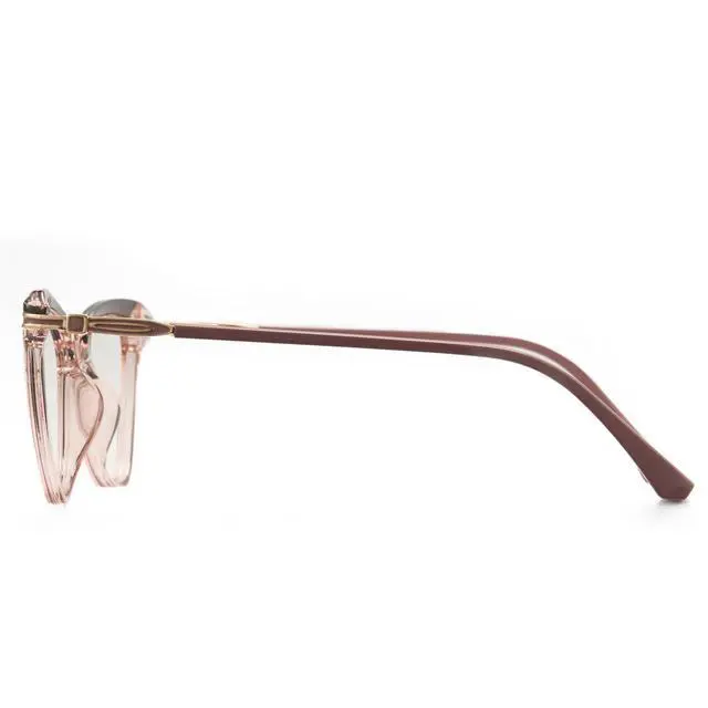 Alt view image 3 of 5 - Cyxus Cat Eye Blue Light Blocking Glasses for Women Men Tr90 Frame Anti Eye Strain UV400 Protection Computer Glasses 8189 Brown