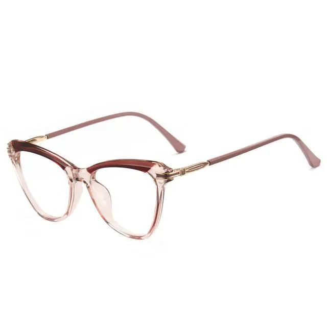 Alt view image 2 of 5 - Cyxus Cat Eye Blue Light Blocking Glasses for Women Men Tr90 Frame Anti Eye Strain UV400 Protection Computer Glasses 8189 Brown