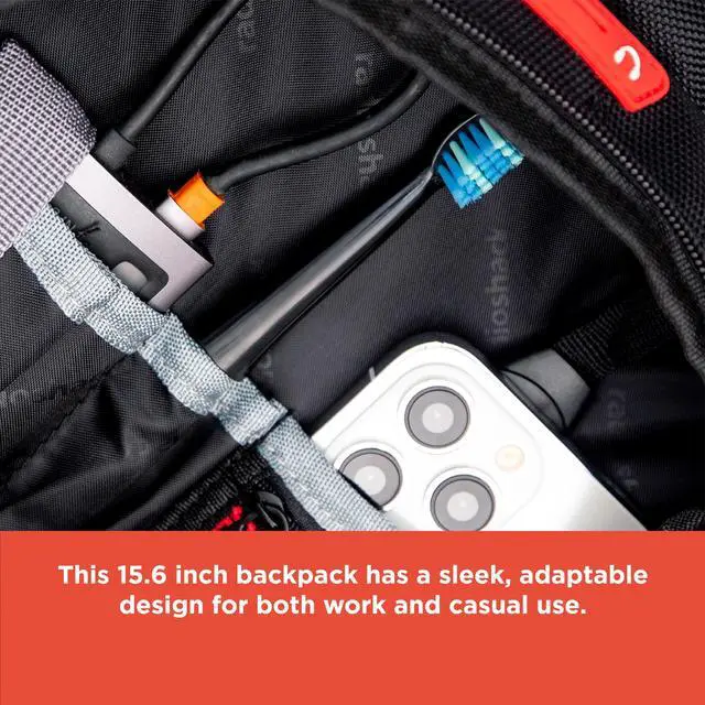 Alt view image 2 of 5 - RadioShack All-Purpose 15.6" Laptop Backpack, Men's and Women's Backpack with Secure Laptop Compartment Provides Easy Organization and Transportation for Laptops up to 15.6", Tablets, and More