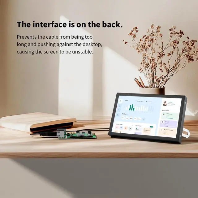 Alt view image 3 of 5 - JUN-ELECTRON Mini Monitor 7 Inch Screen HDMI, VGA, AV, BNC, 1024 × 600 Small IPS Screen with Built-in Speakers, 178° Viewing Angle LCD Portable Monitor for PC/TV/DVD/CVBS (7 inch - Non Touch)