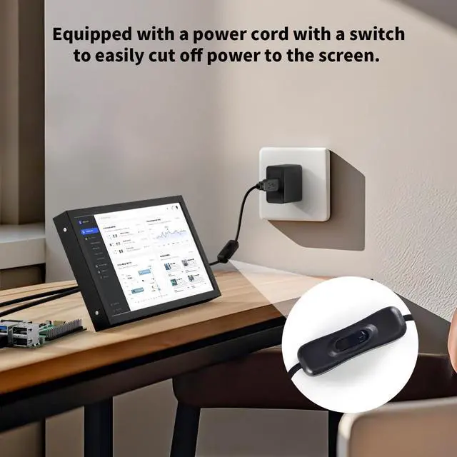 Alt view image 4 of 5 - JUN-ELECTRON Mini Monitor 7 Inch Screen HDMI, VGA, AV, BNC, 1024 × 600 Small IPS Screen with Built-in Speakers, 178° Viewing Angle LCD Portable Monitor for PC/TV/DVD/CVBS (7 inch - Non Touch)