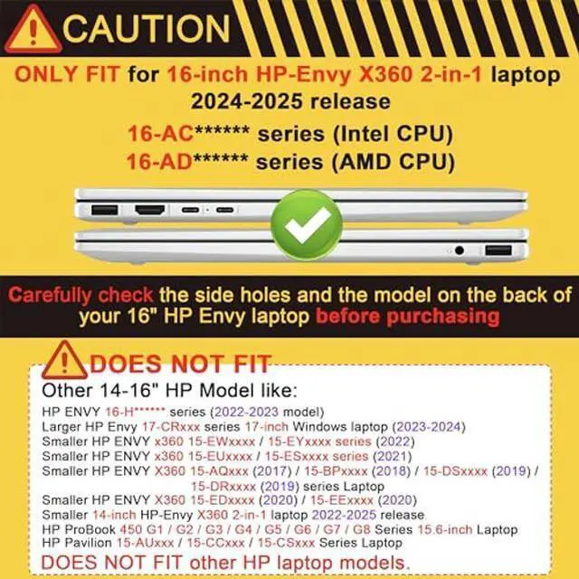 Alt view image 2 of 5 - Premium Crystal Clear Case for HP Envy x360 16-inch 2-in-1 Laptop 2024 Release, Creative Patterns Ultra-Slim Lightweight Scratch-Resistant Hard Shell with Professional Protection, Cute Flowers