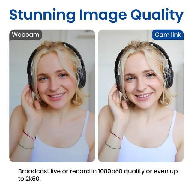 Alt view image 4 of 5 - DigitPro Cam Link 4K  External Capture Card for DSLR Camcorder ActionCam as Webcam, HDMI to USB 3.0, Meet/Stream/Record in 2K50/1080p60, Easy Connect for OBS/Zoom, Windows/Mac