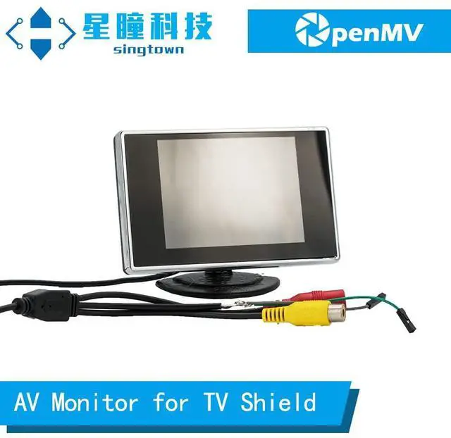 Alt view image 2 of 5 - OpenMV SingTown AV Monitor for TV Shield Genuine + RCA Coaxial Cable + Power Supply, Apply to Cam H7 Plus, Cam H7, Cam M7, Cam H7 R2