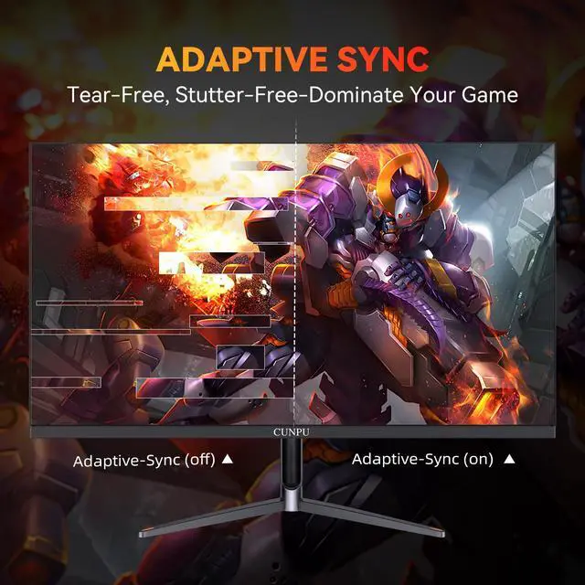 Alt view image 5 of 5 - CUNPU 24 Inch 240Hz Gaming Monitor, 1080p FHD, Fast VA Panel, 1ms Adaptive Sync, Ultra Slim Frame, 16.7M Colors, sRGB 100%, HDMI 2.1 & DP 1.4, VESA, Eye Care, for PS5, Xbox, Gaming Computer Monitor