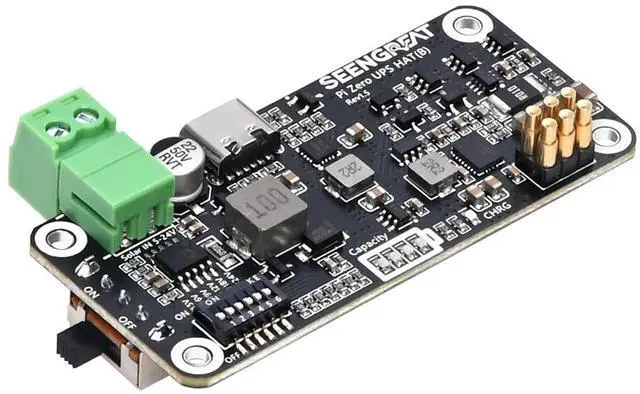 Alt view image 4 of 5 - Uninterruptible Power Supply HAT for Raspberry Pi Zero Series, 5V Stable Output, Solar Charging (5V24V), Ba-ttery Monitoring via I2C,Low-Power UPS Expansion Board