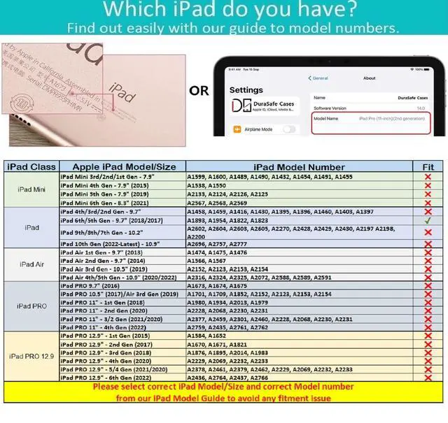 Alt view image 2 of 5 - DuraSafe Cases for iPad 5th 2017 6th 2018 Gen 9.7 Inch [iPad 5 6 Gen ] A1893 A1954 A1822 A1823 MRJN2LL/A MR7G2LL/A MR7F2LL/A MP2F2LL/A Printed Slim Hard Shell Protective Stand Cover - Bunny Hat