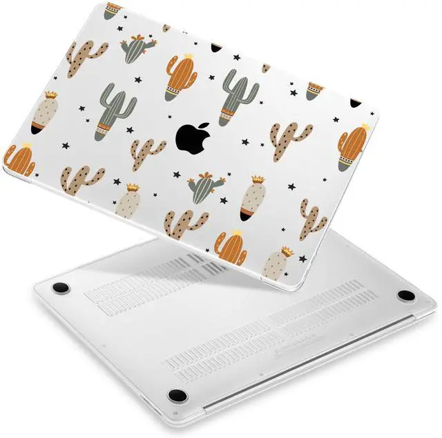 Main image of Yebiseven Case for MacBook Pro 13 inch 2022 2020 Released A2338 M2 M1 Chip/A2251/A2289, Laptop Hard Shell Case with Keyboard Cover & Screen Film & OTG Adapter & 2 Webcam Covers, Cute Cactus