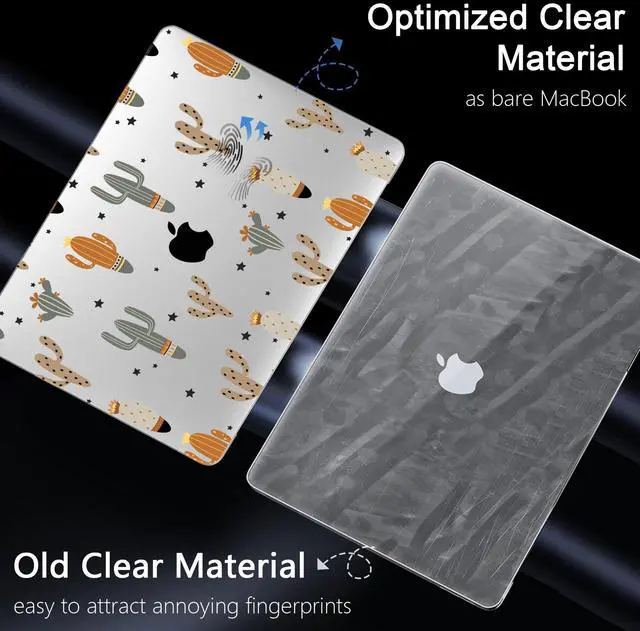 Alt view image 5 of 5 - Yebiseven Case for MacBook Pro 13 inch 2022 2020 Released A2338 M2 M1 Chip/A2251/A2289, Laptop Hard Shell Case with Keyboard Cover & Screen Film & OTG Adapter & 2 Webcam Covers, Cute Cactus