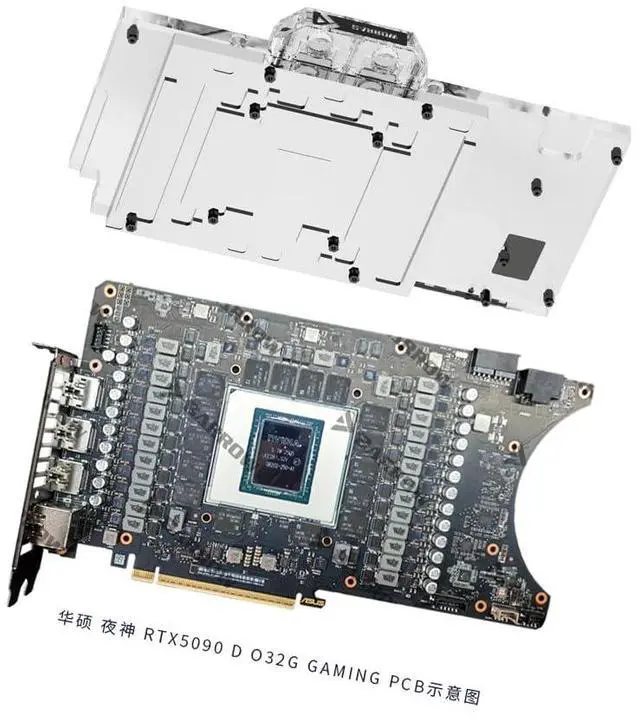 Alt view image 3 of 5 - Barrow Copper GPU Water Cooling Block GPU Waterblock for Asus RTX5090 RTX5090Ti RTX5080 RTX5080Ti RTX5070 RTX5070Ti RTX5060 RTX5060Ti (for Asus ROG Astral RTX 5090 D O32G Gaming)